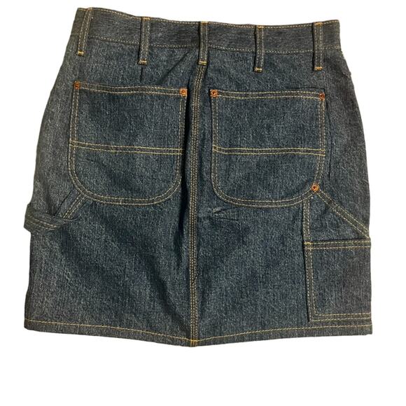Re/Done Denim Retro Vintage Vibe Mini Skirt Womens Size 26 NWOT Preppy Minimal - Picture 2 of 8